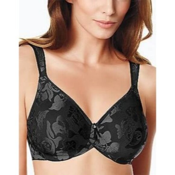 Wacoal Awareness Underwire Bra Unlined Full Coverage Size 40DD 85567 Black - Picture 1 of 6